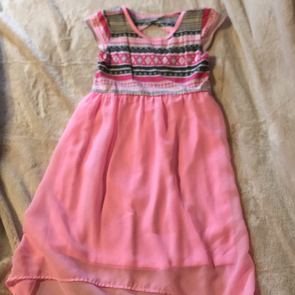 Pink flowing dress